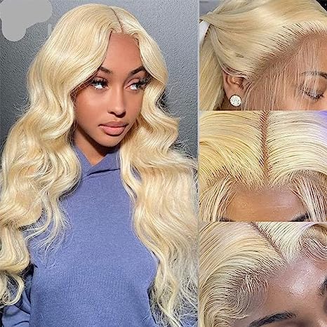 Beauty Lixir 12A Grade Ombre Blonde ™  613 Glueless Lace Front Wig 5 X 5 European Blonde