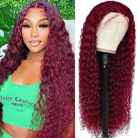 Lixir Burgundy Red ™ 4x4 Glueless Closure Lace 100% Human Hair Transparent Lace Super Double Drawn