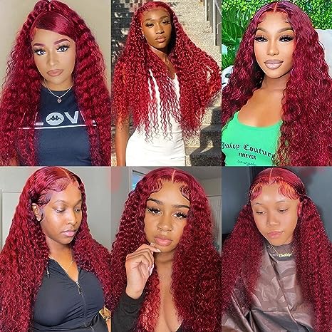 Lixir Burgundy Red ™ 4x4 Glueless Closure Lace 100% Human Hair Transparent Lace Super Double Drawn